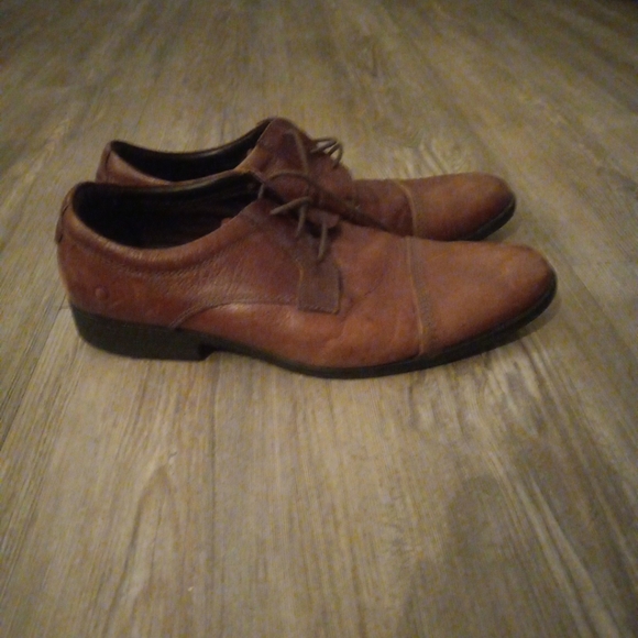 Democrata Men's Brown Leather Oxfords Lace Up Casual Dress Shoes Size 10 EUR 43 - Picture 2 of 9